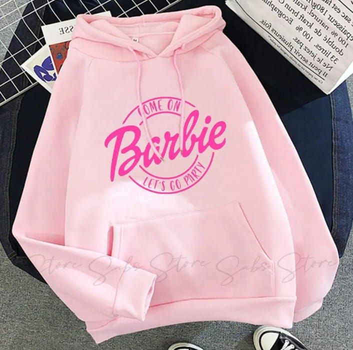 Barbie Printed Fleece Pull Over Hoodie For Women n Girls - Oshi.pk - Buy & Sell Online
