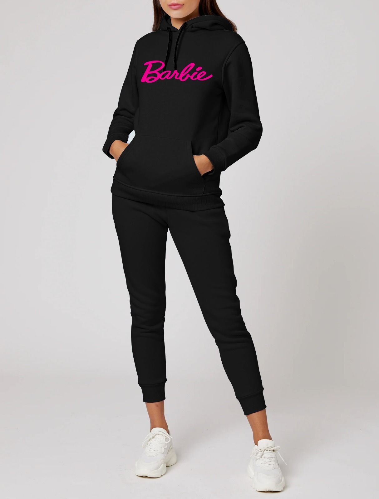 Barbie Printed Winter Tracksuit With Warm Fleece Hoodie and Trouser For Women - Oshi.pk - Buy & Sell Online