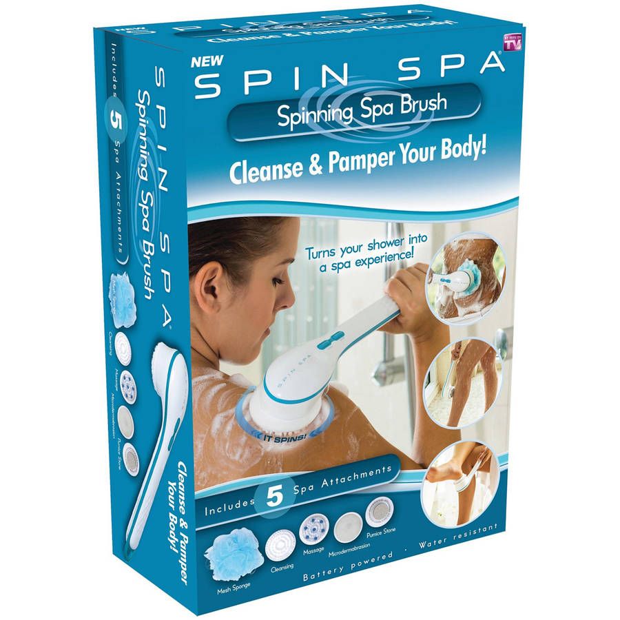 Bathing Spinning Brush with Mesh Sponge Stone 5 Spa Attachment for Cleanse and Pamper Your Body - Oshi.pk - Buy & Sell Online