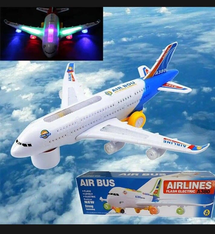 Battery Operated Airbus A380 Airlines Model Aeroplane Electric Toy With Lights and Musical Toy For Kids - Oshi.pk - Buy & Sell Online