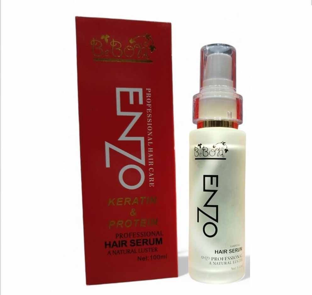 Bebon Enzo Keratin Hair Serum With Heat Protein A Natural Luster - 100ml - Oshi.pk - Buy & Sell Online