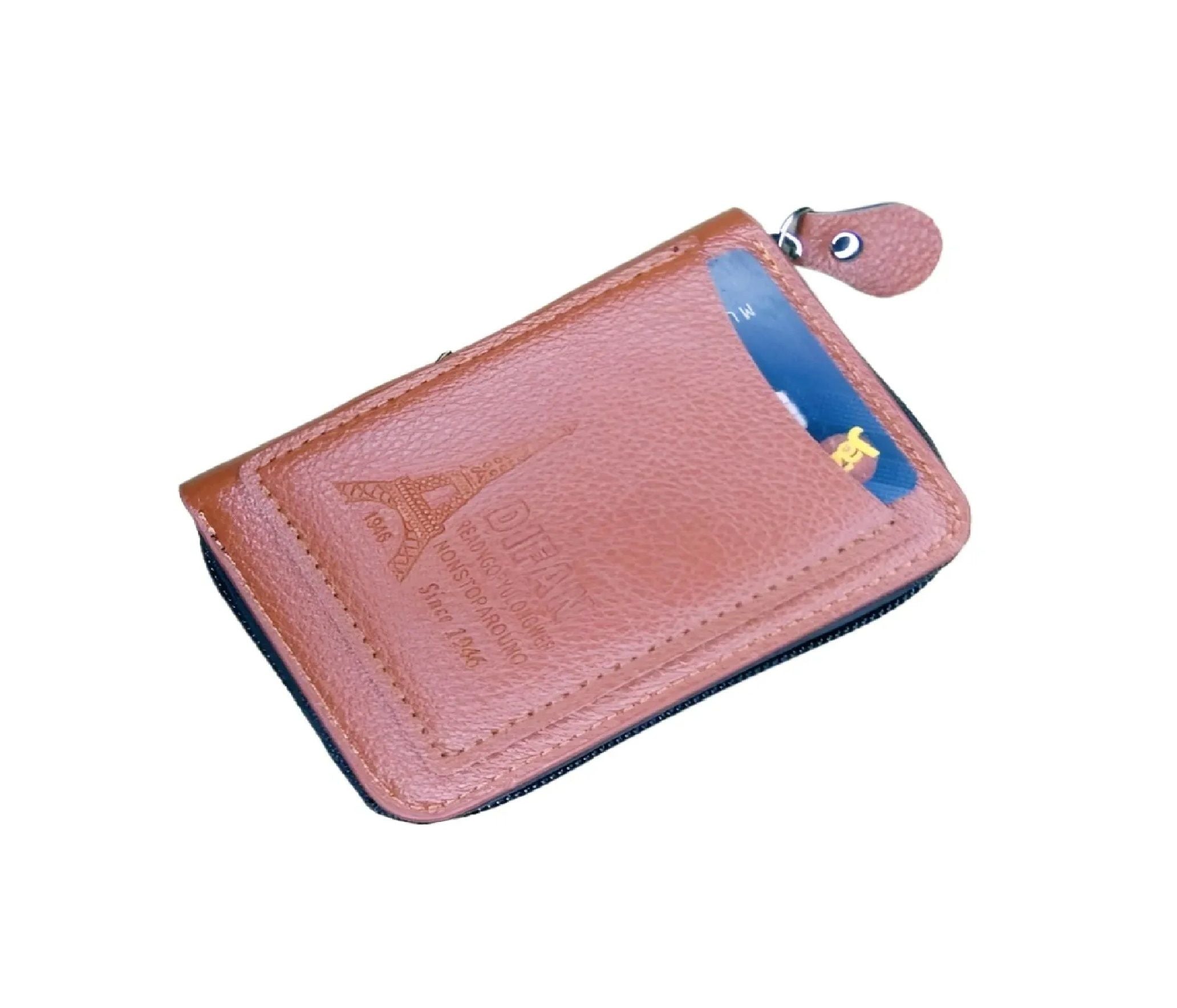 Bk's Men's Wallet Genuine PU Leather Card Holder RFID Blocking Zipper Pocket Men bag Multi-card zipper - Oshi.pk - Buy & Sell Online