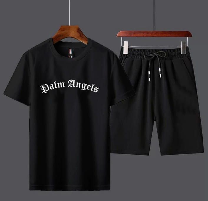 black palm Angle printed gymwear t Shirt short tracksuit for men and boys best reccomended article of summer collection - Oshi.pk - Buy & Sell Online