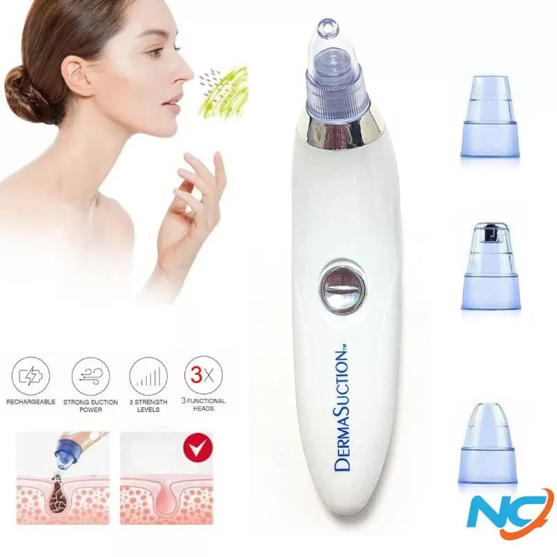 Blackhead Removal Machine-Derma Suction 3 in 1 Black Head Remover Machine-Acne Pimple Pore Cleaner Vacuum Suction Tool - Oshi.pk - Buy & Sell Online