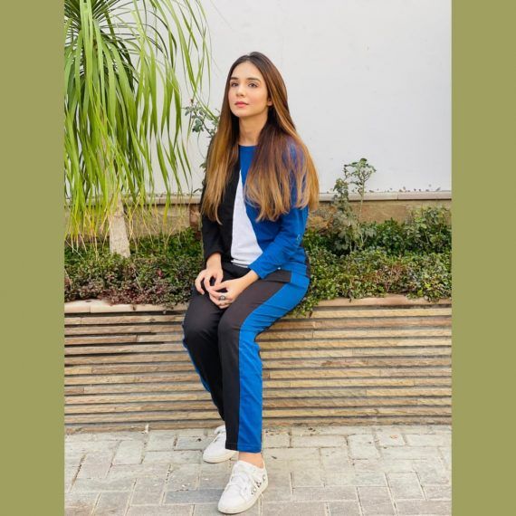 Blue V Shape Panel Half Sleeves T Shirt with Panel Pajama Suit for her - Oshi.pk - Buy & Sell Online