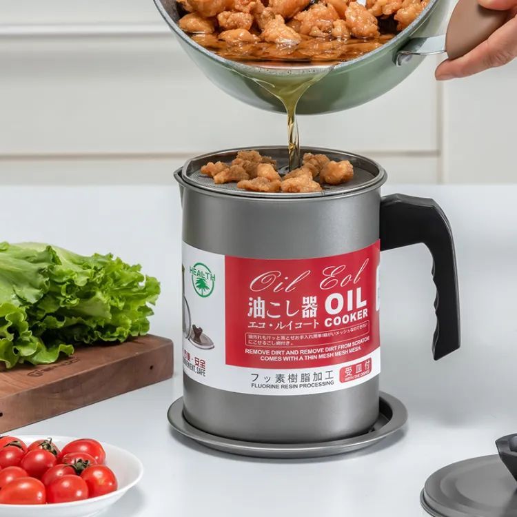 BottomTagUrl Oil Filter Pot Oil Strainer Pot Stainless Steel Grease Strainer Oil Storage Pot Oil Container Stainless Steel Oiler Tank Container Grease - Oshi.pk - Buy & Sell Online