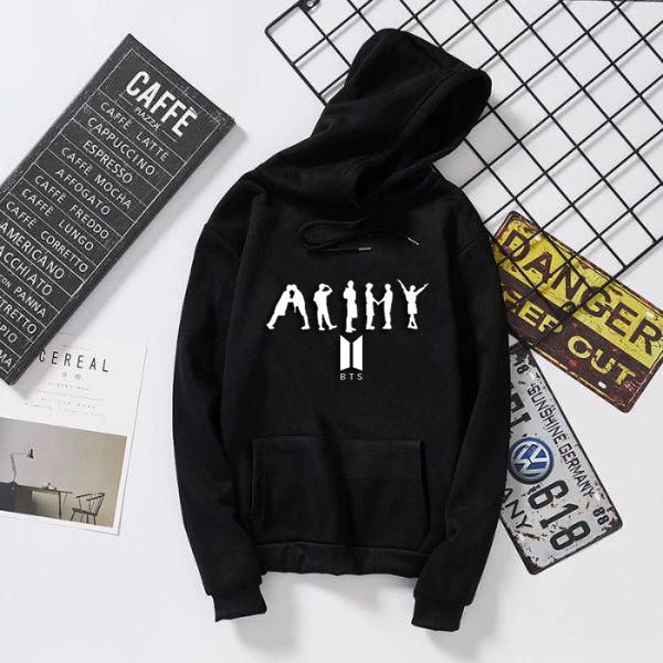 BTS Army Printed Fleece Full Sleeves Pull Over Hoodie - Oshi.pk - Buy & Sell Online