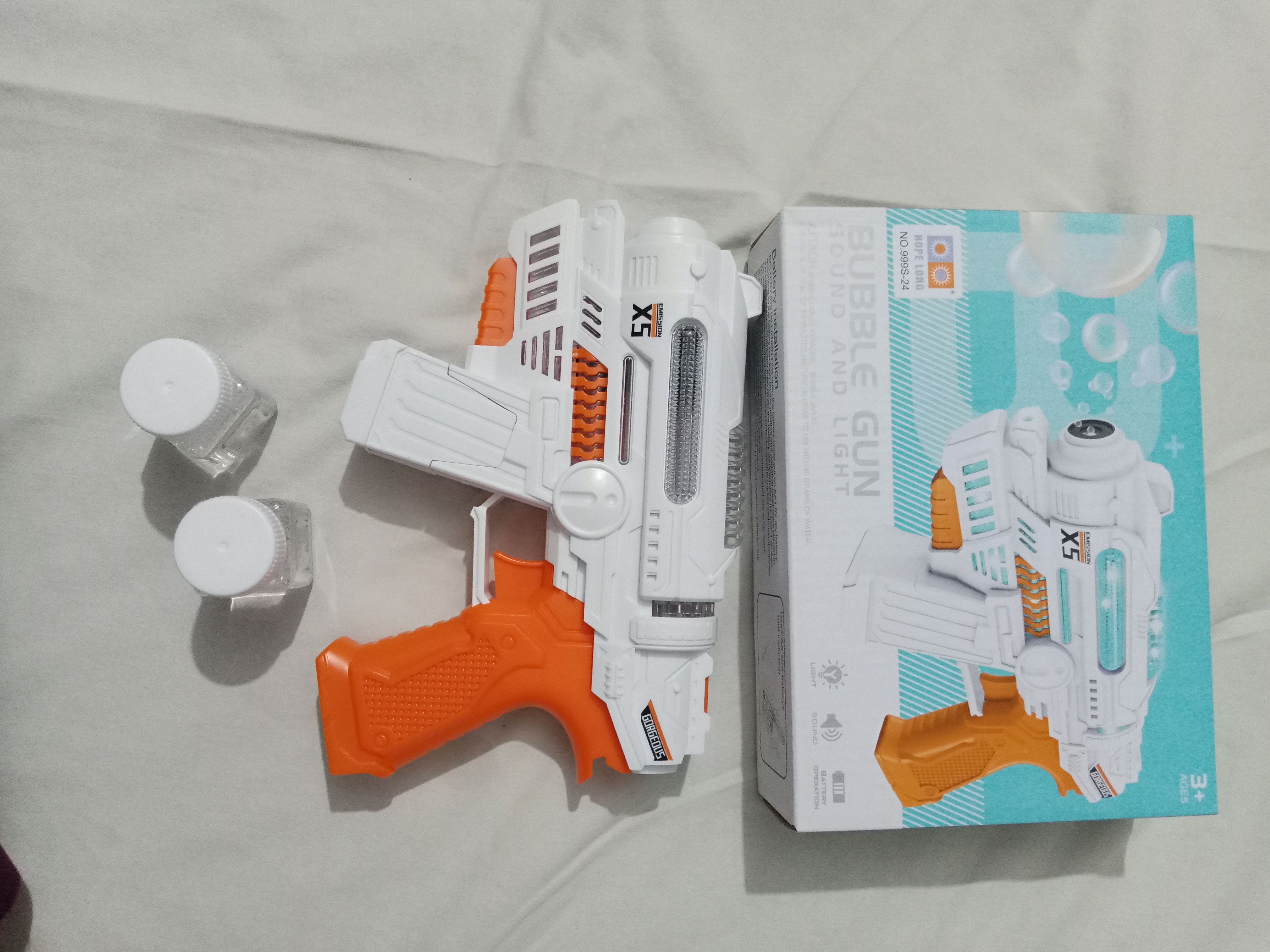 Bubble Machine Gun - Light n Sound - Battery operated - Soap Bottles - Oshi.pk - Buy & Sell Online