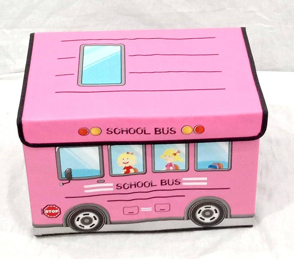 Bus Design Folding Storage Bins Quilt Basket Kid Toys Organizer Non Woven Storage Boxes Cabinet Wardrobe Storage Bags - Oshi.pk - Buy & Sell Online
