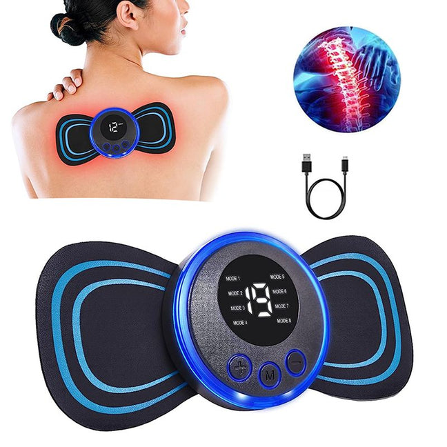 Buy 1 Get 1 Free Ems Mini Neck Massager Pain Relief Butterfly Men & Women