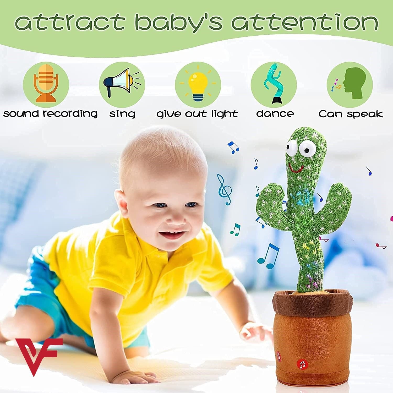 Cactus Funny Electronic Shaking Cactus Singing Dancing Cactus Cute Plush Toy Record Talk Stuffed Toy Cactus Doll With Music Children Stuffed Toy - Oshi.pk - Buy & Sell Online