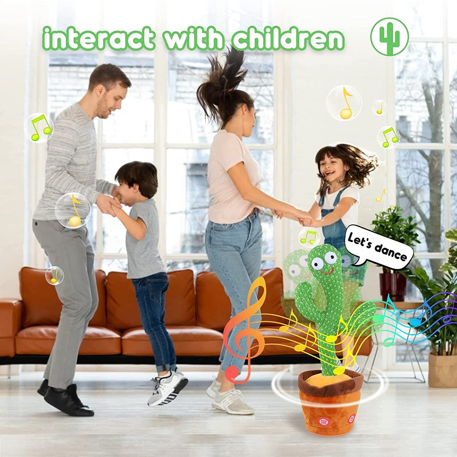 Cactus Funny Electronic Shaking Cactus Singing Dancing Cactus Cute Plush Toy Record Talk Stuffed Toy Cactus Doll With Music Children Stuffed Toy - Oshi.pk - Buy & Sell Online