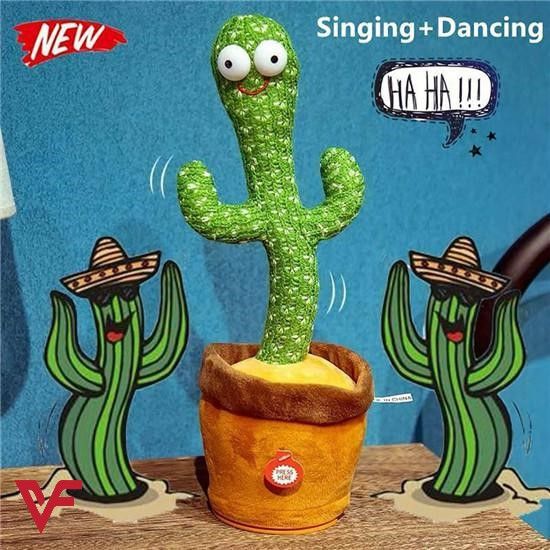 Cactus Funny Electronic Shaking Cactus Singing Dancing Cactus Cute Plush Toy Record Talk Stuffed Toy Cactus Doll With Music Children Stuffed Toy - Oshi.pk - Buy & Sell Online