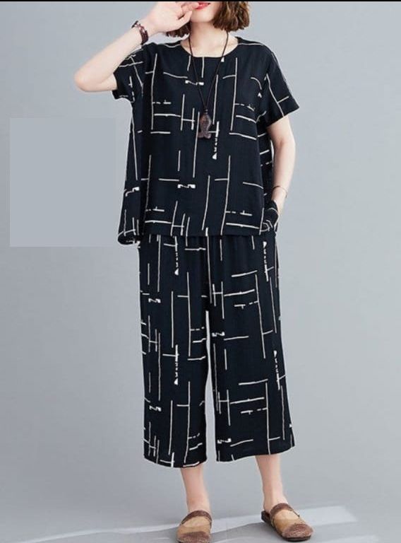 Capri Style Night Dress Tshirt and Capri Trouser For Her - Oshi.pk - Buy & Sell Online
