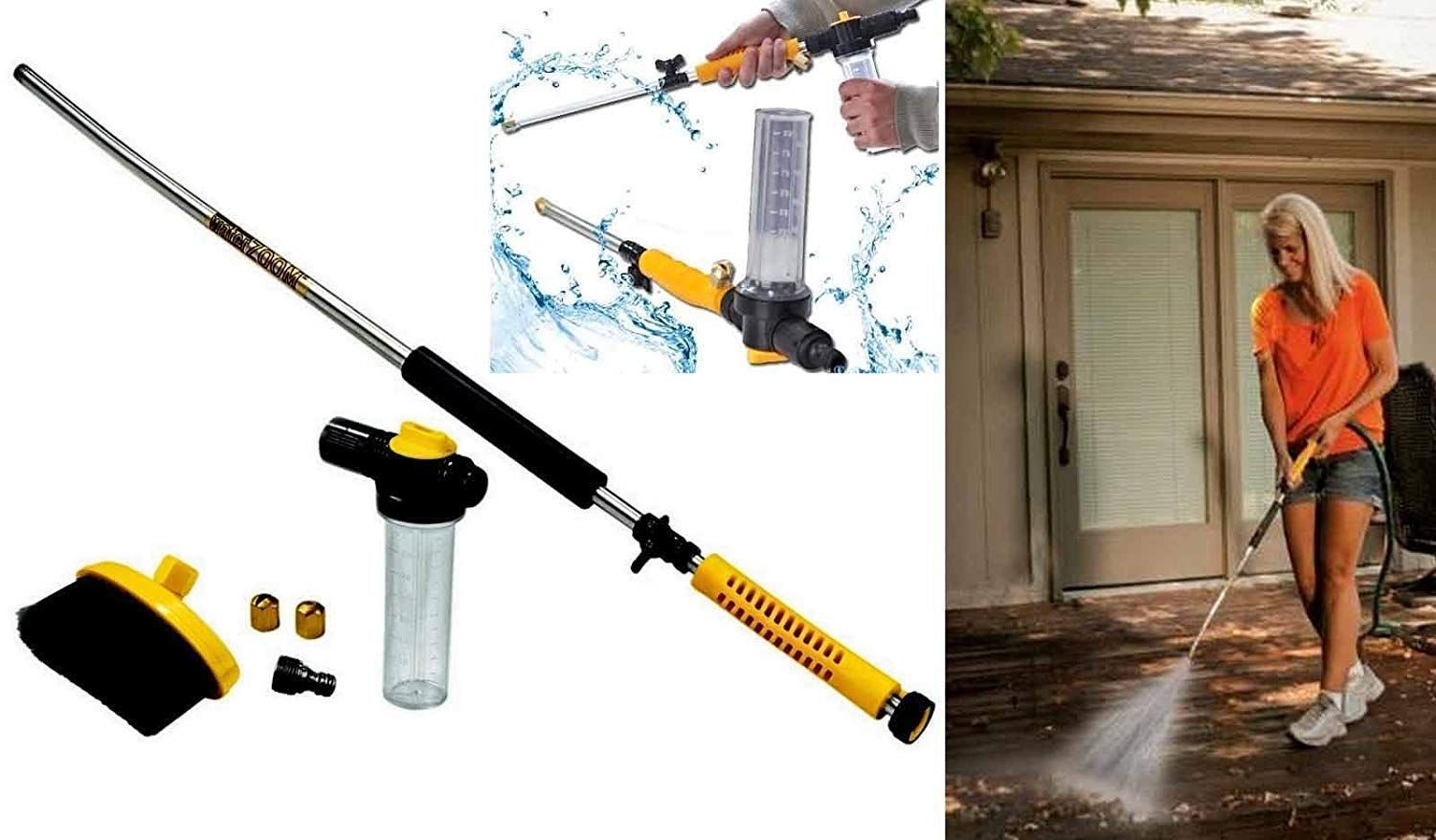Car Cleaner Washing High-Pressure Water Gun Professional Brush Portable Car Washer Effort-Saving Water Zoom Easy and Quick - Oshi.pk - Buy & Sell Online