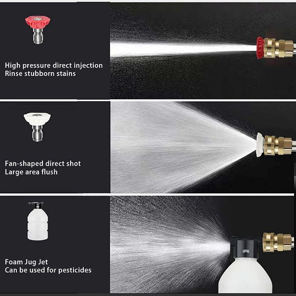 Car Pressure Washer Cordless Portable Cleaner 48V High Wireless Lithium Battery 3 In 1 Nozzle - Oshi.pk - Buy & Sell Online