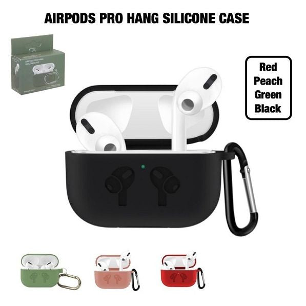 Case for AirPods Pro Silicone Earphone Protective Cover with Carabiner Headphone Accessories - Oshi.pk - Buy & Sell Online