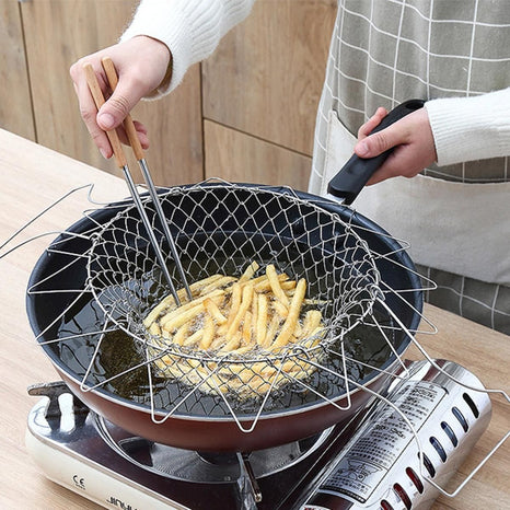 Chef Basket 12 in 1 Kitchen Tool Deluxe Boiler, Steamer, Strainer & Frying - Oshi.pk - Buy & Sell Online