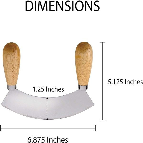 Chopper and Mincing Knife with Double Handles Stainless Steel - Oshi.pk - Buy & Sell Online