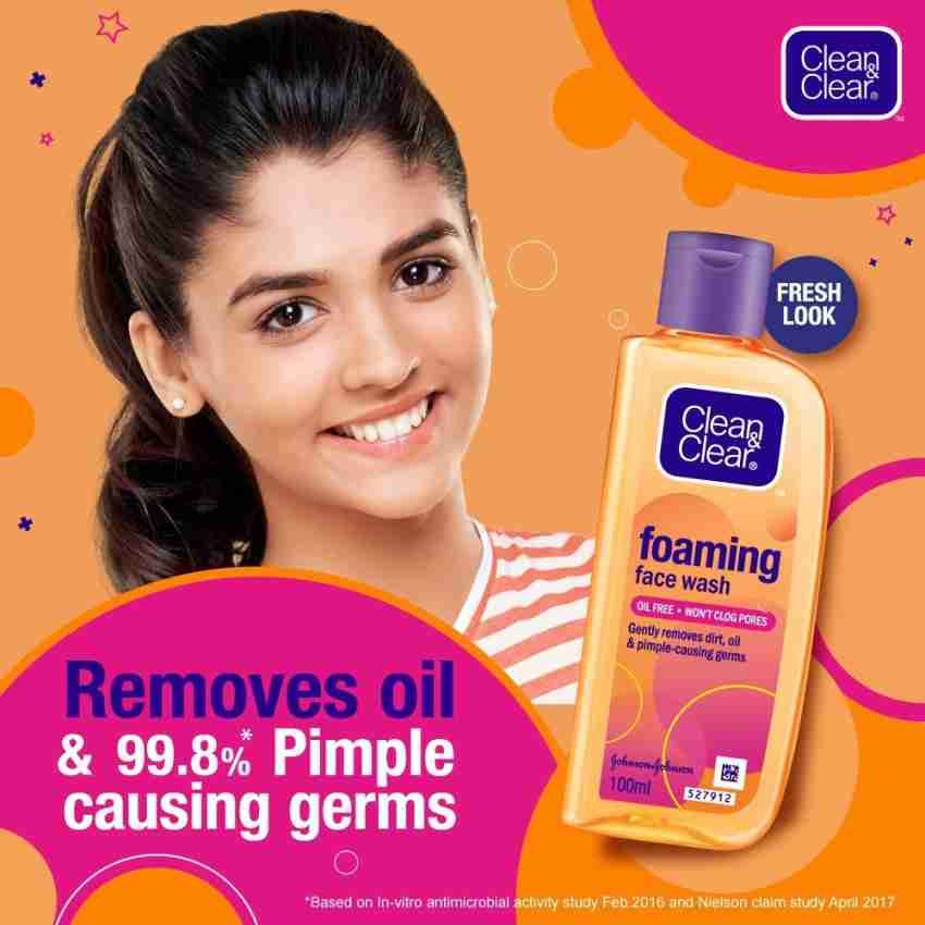 Clean & Clear Oil Free Foaming Face Wash By Johnson & Johnson - 100ml - Oshi.pk - Buy & Sell Online
