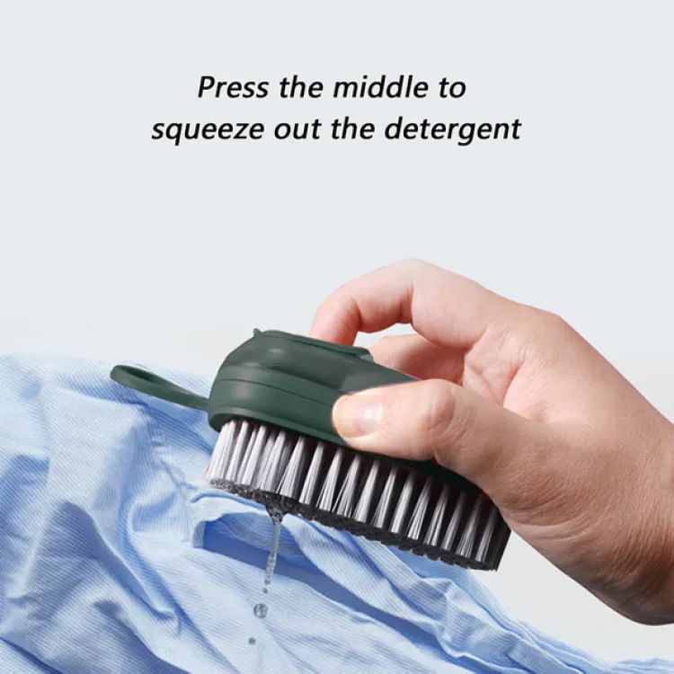 Cleaning Scrubber Plastic Hydraulic Brush with Soap Dispenser Soft Bristled Laundry Cleaning Brush Kitchen Pot Brush - Oshi.pk - Buy & Sell Online