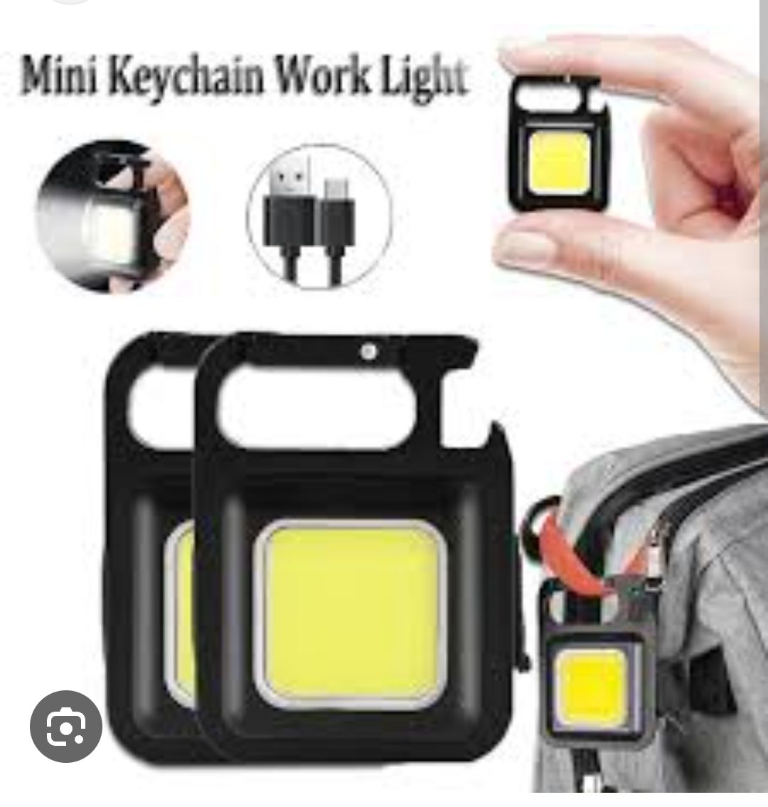 COB Rechargeable Keychain Mini Small Flashlight 3 Light Modes Portable Pocket Light with Folding Bracket Bottle Opener and Magnet Base for Fishing, Wa - Oshi.pk - Buy & Sell Online