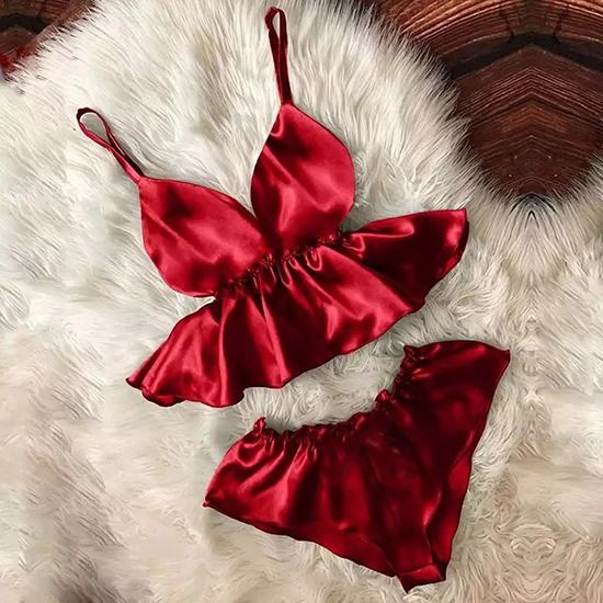 Eyelash Cami Bowknot Shorts Set - Oshi.pk - Buy & Sell Online