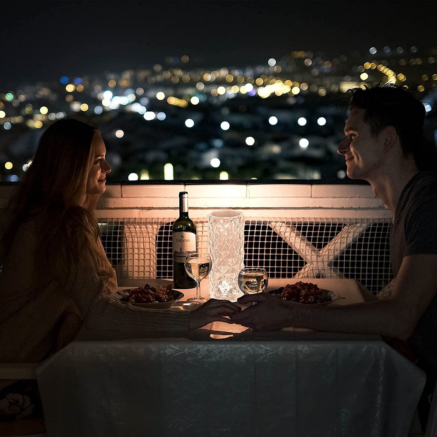 Crystal Diamond Table Lamp, Color Changing Touch Lamp USB Romantic Rose Diamond Table Lamps Remote Touch Creative Lights for Bedroom Living Room - Oshi.pk - Buy & Sell Online