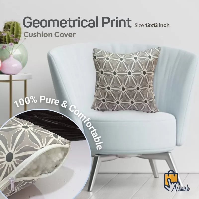 Cushion Cover Geometrical Design Theme Digital Printed Sofa Floor Cushion 13 x 13 Inch Super Soft Home Decor 2 Pcs - Oshi.pk - Buy & Sell Online