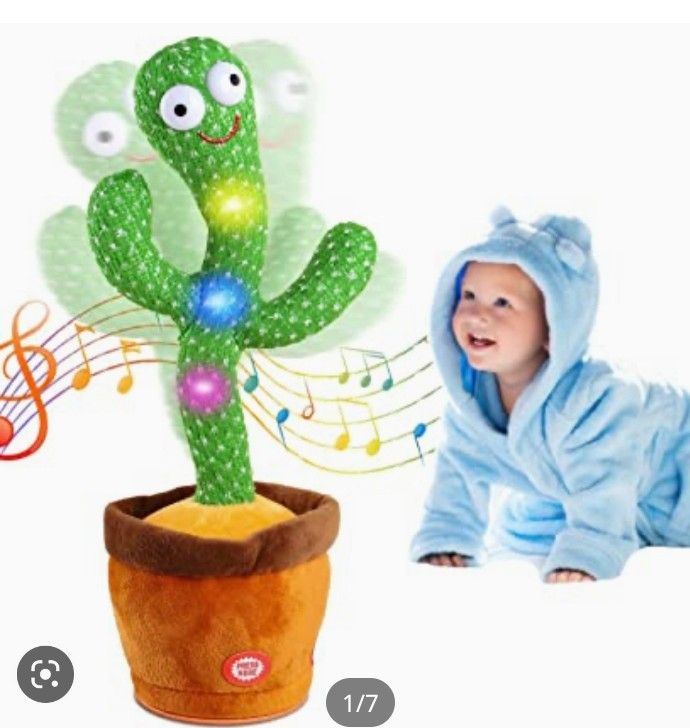 Dancing Cactus Toy with Recording - Rechargable Electronic Shaking, Singing and Dancing Cactus Funny Toy - Oshi.pk - Buy & Sell Online