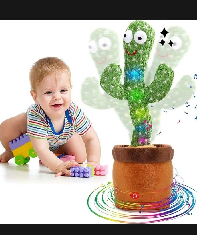 Dancing Cactus Toy with Recording - Rechargable Electronic Shaking, Singing and Dancing Cactus Funny Toy - Oshi.pk - Buy & Sell Online