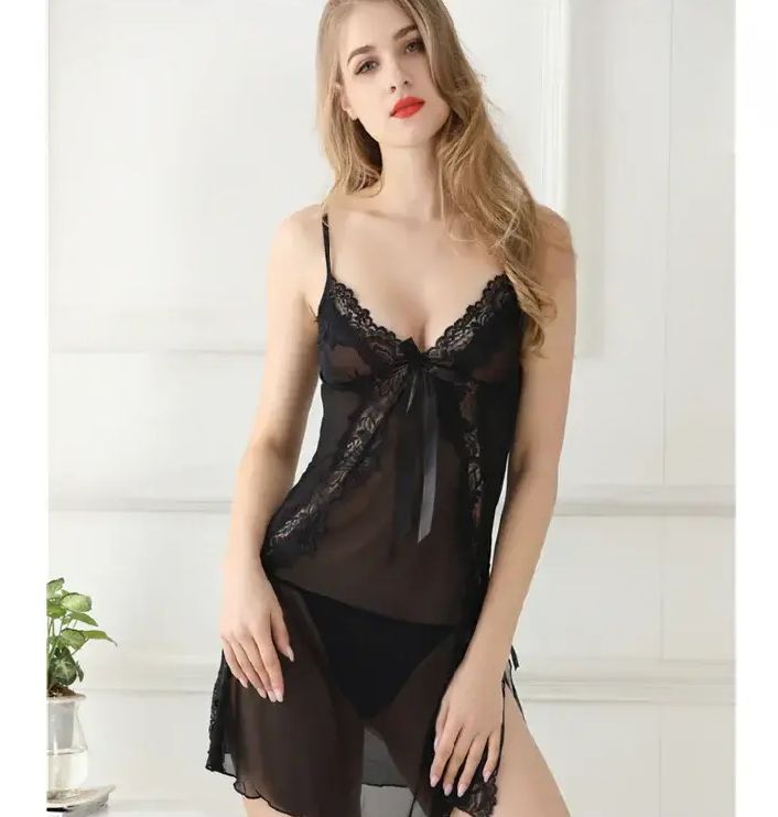 V-Neck Nighty With Matching Pantie For Women's - Oshi.pk - Buy & Sell Online