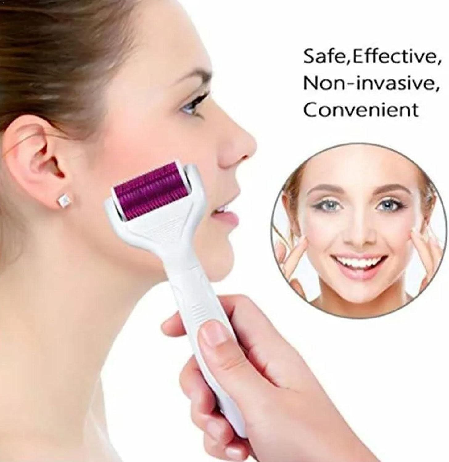 Derma Roller 5 in 1 Face - Derma Roller for Face, 5 in 1 Rollers for Scalp, Hair, Beard, Facial Skin Care for Men and Women - Oshi.pk - Buy & Sell Online
