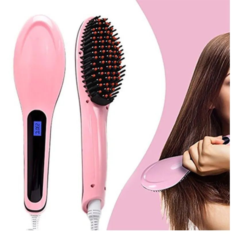 Digital Fast Brush Electric Hair Straightener - Oshi.pk - Buy & Sell Online