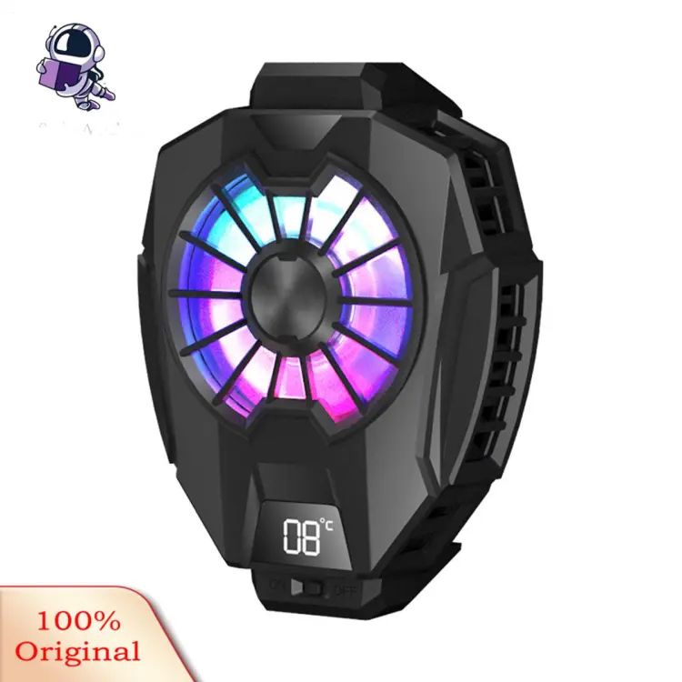 DL05 Mobile Phone Radiator Digital Display Portable Back Clip Phone Cooling Fan Cooler for Smartphone - Oshi.pk - Buy & Sell Online