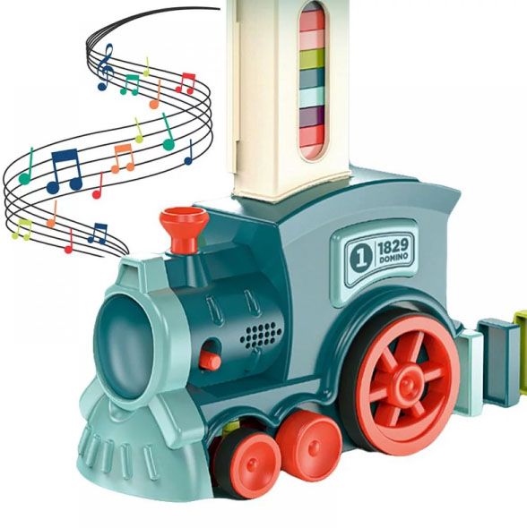 Domino Train Set - Automatic Domino Stacking Toy Domino Rally Electric Train for Boy and Girl - Oshi.pk - Buy & Sell Online