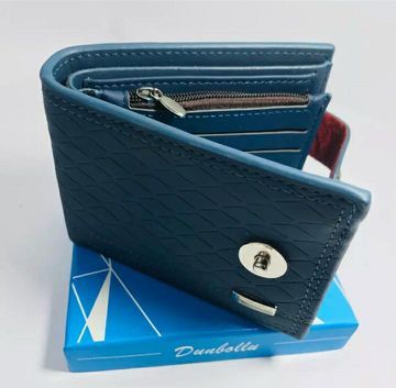 Dunbollu High Quality Genuine Leather Men Wallet Small Card Holder Male Wallets Pocket Purse Magnetic lock - Oshi.pk - Buy & Sell Online