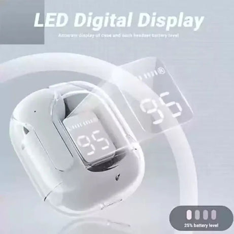 EARBUDS AIR 31 AIRPODS WIRELESS EARBUDS WITH CRYSTAL TRANSPARENT CASE WITH TYPE C CHARGING|EARBUDS BLUETOOTH 5.3 - Oshi.pk - Buy & Sell Online