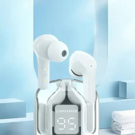 EARBUDS AIR 31 AIRPODS WIRELESS EARBUDS WITH CRYSTAL TRANSPARENT CASE WITH TYPE C CHARGING|EARBUDS BLUETOOTH 5.3 - Oshi.pk - Buy & Sell Online