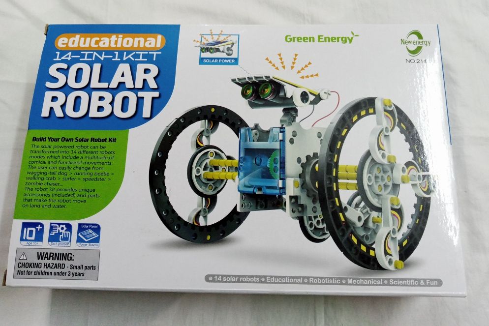 Educational Solar Robot- 14 in 1 kit- includes mini solar plate- DIY Robot - Oshi.pk - Buy & Sell Online