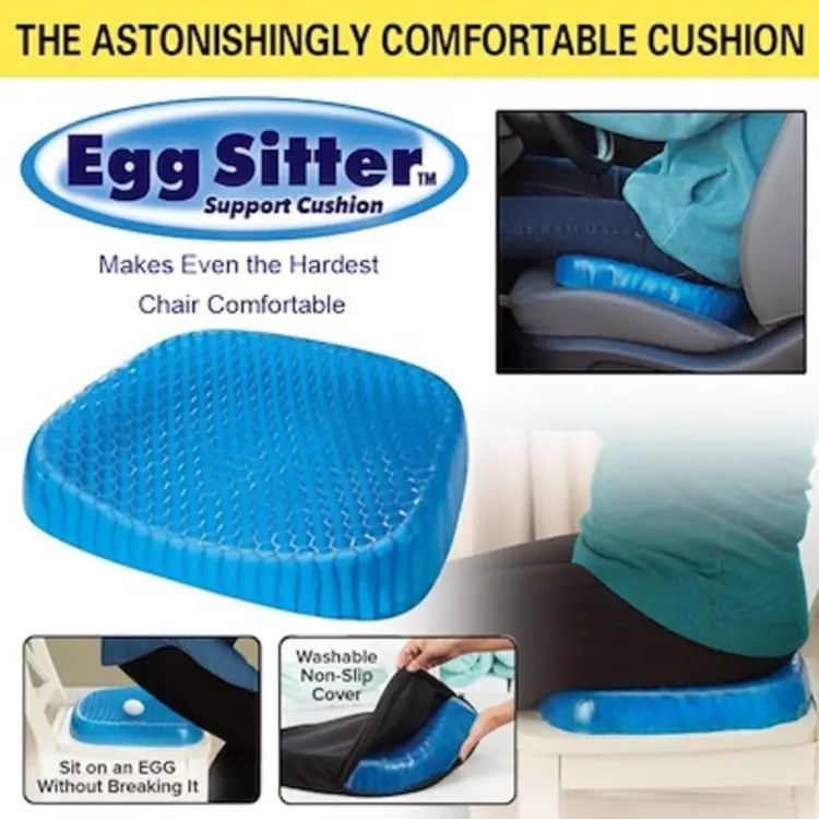 Egg Sitter Comfortable Orthopedic Chair Seat Gel Seat Cushion Double Thick Egg Gel Cushion For Pressure Pain Relief Breathable Cushion Chair Pads For - Oshi.pk - Buy & Sell Online