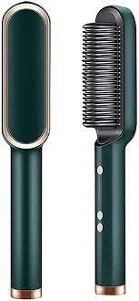 HAIR STRAIGHTENER FOR WOMEN & MEN BRUSH HEATED COMB STRAIGHT & CURLY STYLING TOOL BOTH - Oshi.pk - Buy & Sell Online