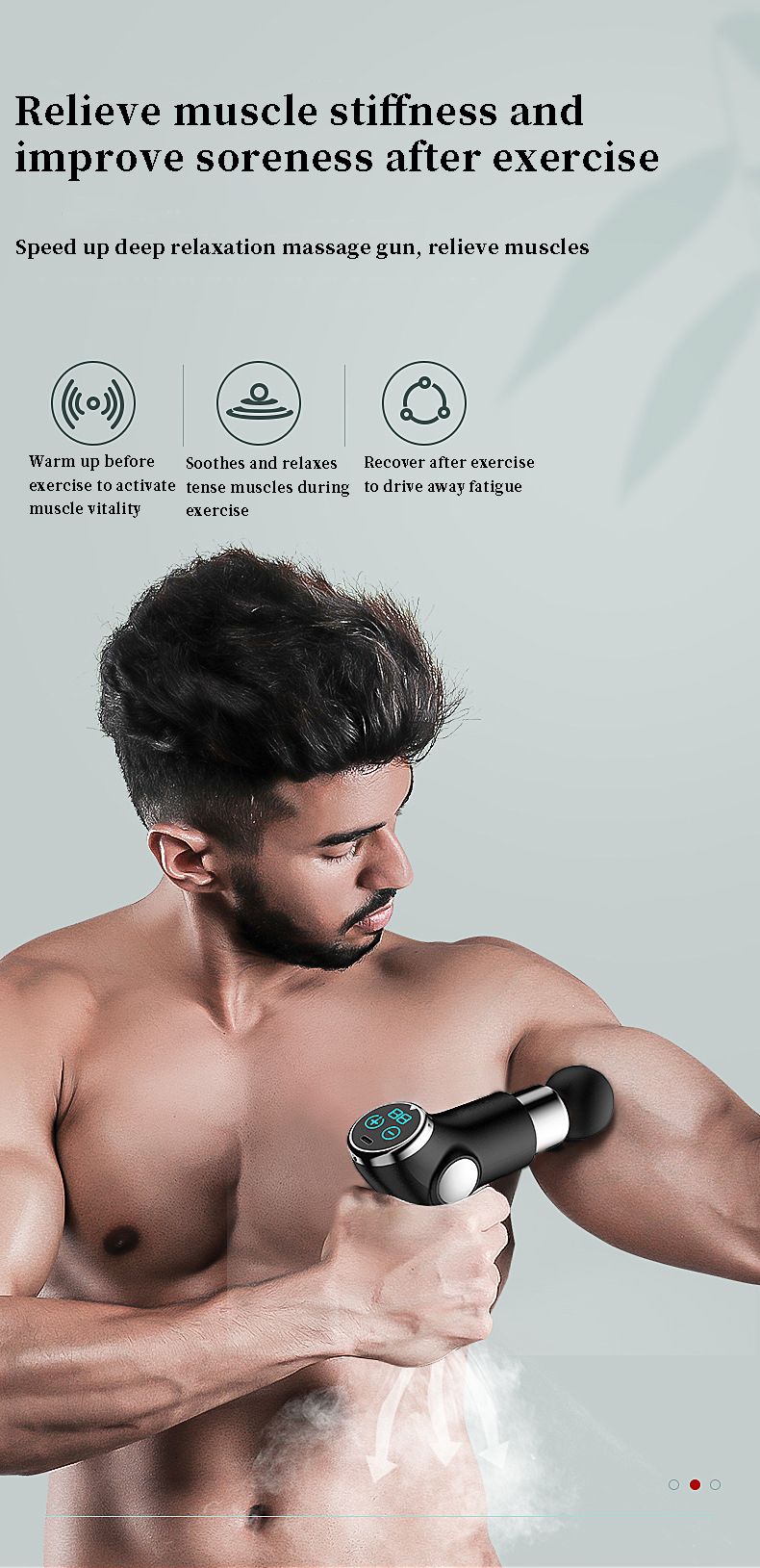Electric Massager Mini Fascial Gun Body Muscle Massager for Back Pain Portable Handheld Electric Back Massager for Pain Relief Deep Muscle Relaxation - Oshi.pk - Buy & Sell Online