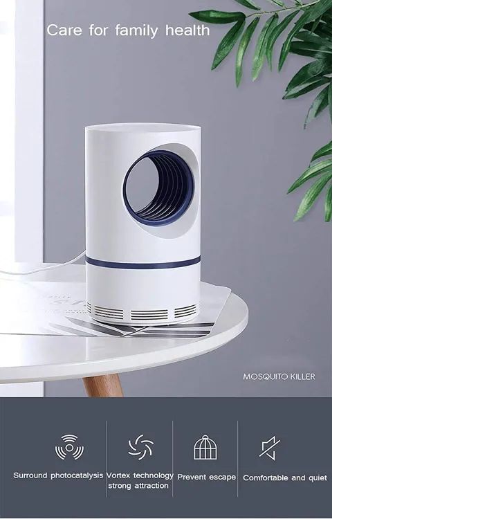 Electric Mosquito Trap Blue Light Mosquito Killer Lamp with USB Power Suction Fan No Zapper Child Safe - Oshi.pk - Buy & Sell Online