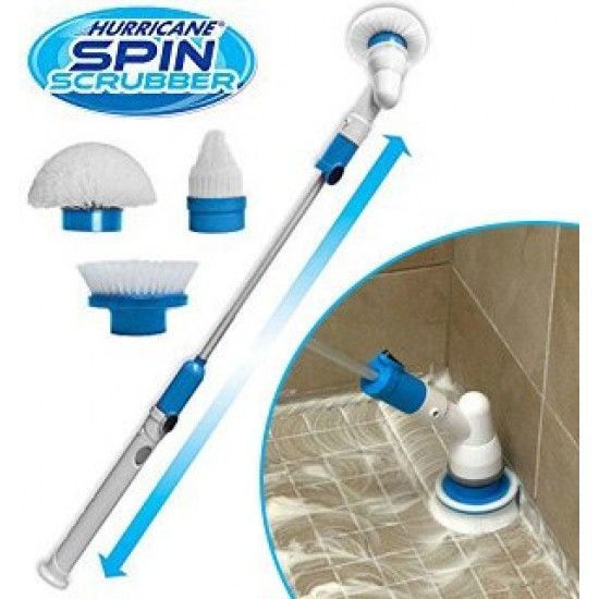 Electric Spin Scrubber,Electric Cleaning Brush,360 Power Scrubber, Cordless Cleaning Brush with Extension Arm 3 Replaceable Cleaning Heads,Tub and Til - Oshi.pk - Buy & Sell Online