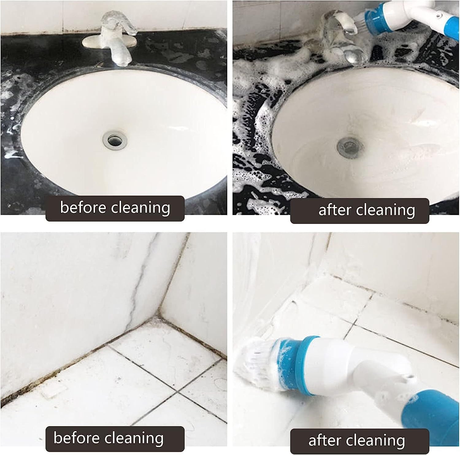 Electric Spin Scrubber,Electric Cleaning Brush,360 Power Scrubber, Cordless Cleaning Brush with Extension Arm 3 Replaceable Cleaning Heads,Tub and Til - Oshi.pk - Buy & Sell Online