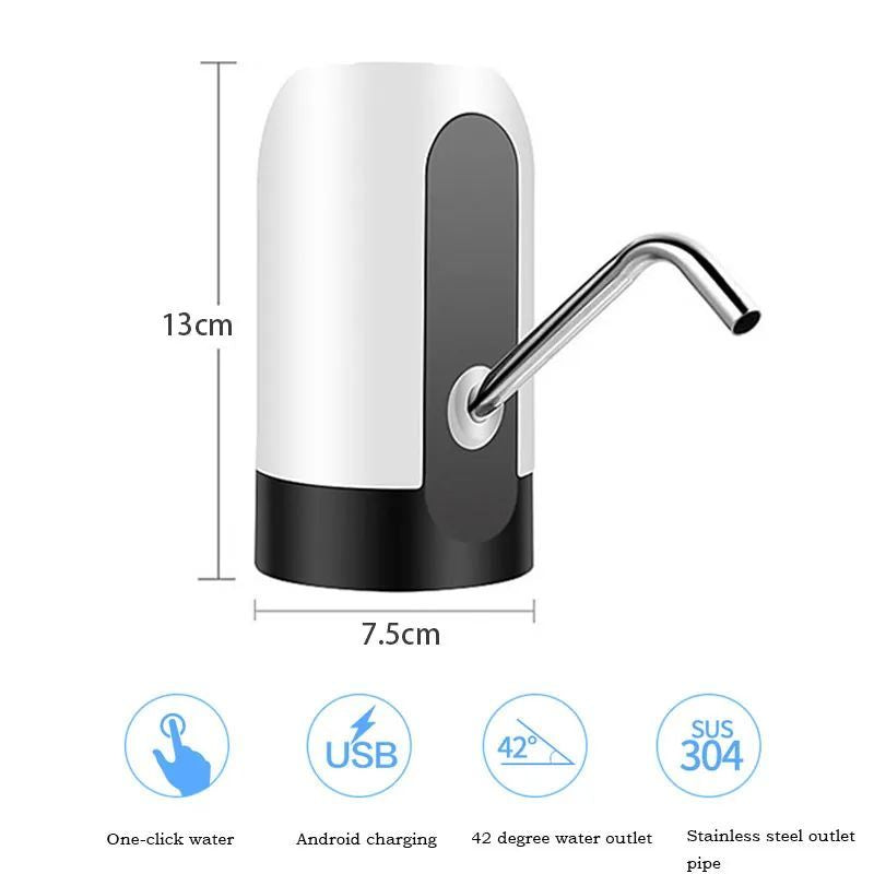Electric Water Dispenser Pump Automatic Water Bottle Pump USB Charging Water Pump One Click Auto Switch Drink Pump Dispenser - Oshi.pk - Buy & Sell Online