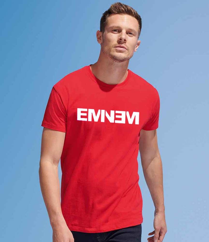 EMINEM Printed Red T-Shirts Half Sleeves For Men N Boys - Oshi.pk - Buy & Sell Online