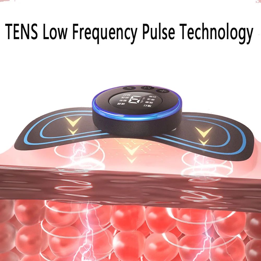 EMS Mini Portable Electric Neck Massager Cervical Massage Stimulator Stickers Physiotherapy Instrument Muscle Relief Pain - Oshi.pk - Buy & Sell Online