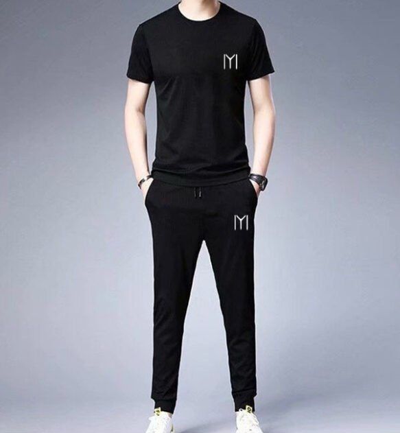 Ertugaul stylish Printed with logo Round Neck Half Sleeves Casual T Shirt And Trouser For Men And Trousers - Oshi.pk - Buy & Sell Online
